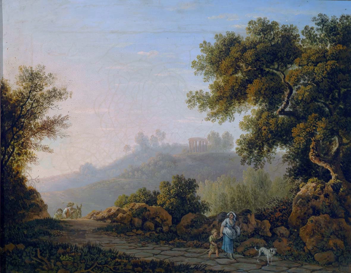 Paesaggio con veduta della campagna romana